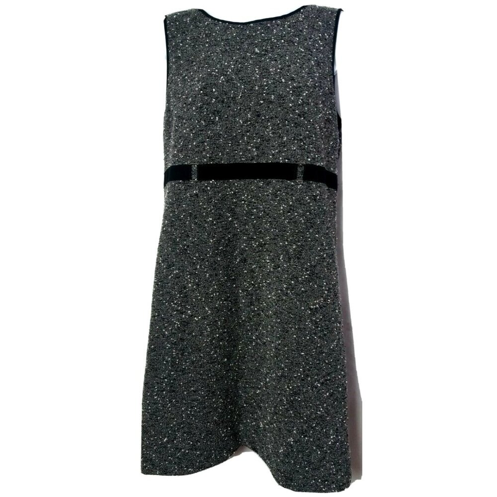 Talbots Contemporary Sheath Dress Size 6 Petites 6P Gray Black Tweed Preppy EUC